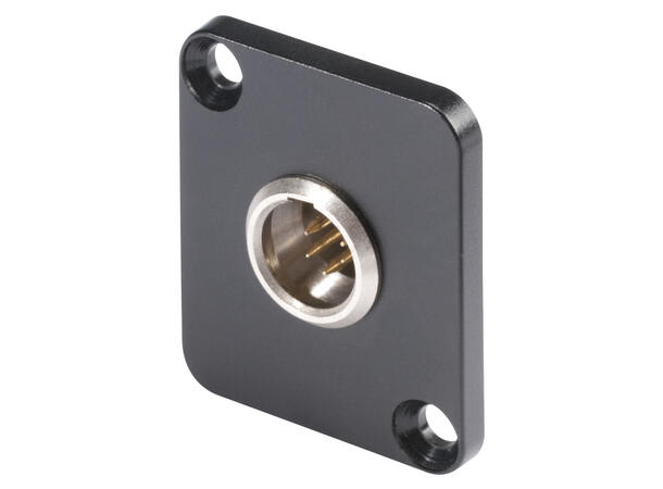 HICON HI-XMDM5 5-pin Mini XLR han D-panel. Loddetilkobling