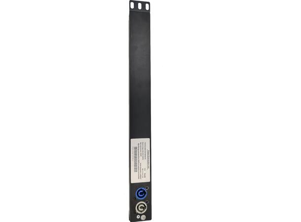 Kagu 19" Rackstrøm 1U, Powercon in/thru 8 veis, 16A, 3600W