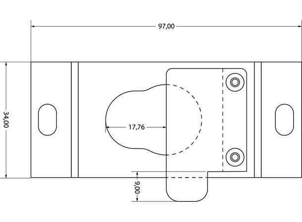 LUCENTI Wallmounting bracket Blackwave