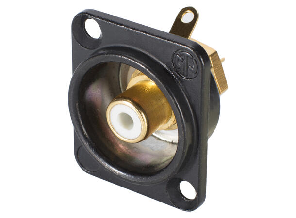 NEUTRIK NF2D-B9 RCA hun D-panel Hvit fargering. Loddetilkobling
