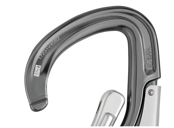 PETZL EASHOOK OPEN Karabiner 25kN, grå/gul