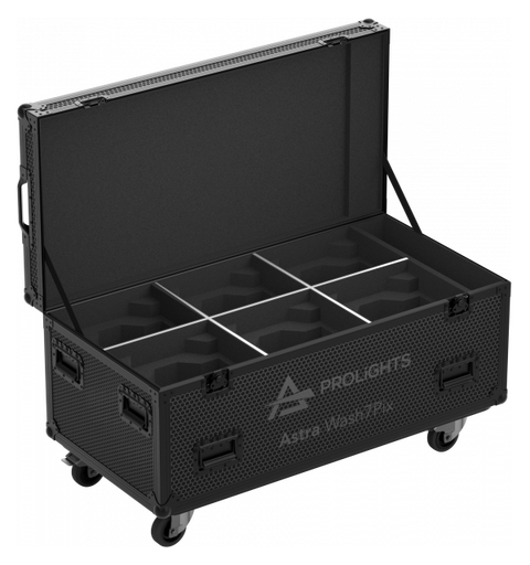 PROLIGHTS Flightcase Astrawash7pix 6 x Astrawash7pix