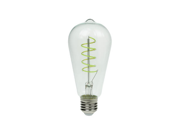 PROLITE LED Filament pære, Funkyfil E27 4W, Green, Ikke dimbar