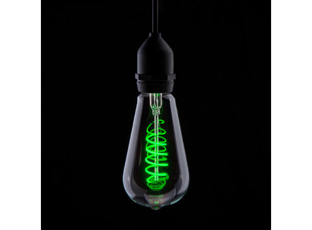 PROLITE LED Filament pære, Funkyfil E27 4W, Green, Ikke dimbar