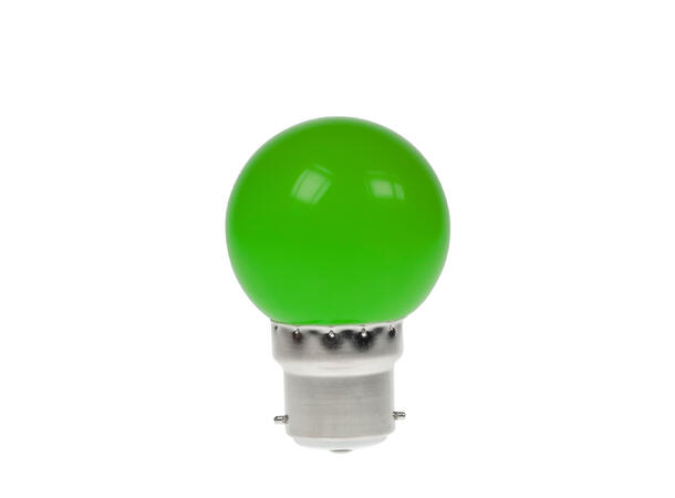 PROLITE LED polycarbonate pære, B22 1W, Golf, Ikke dimbar,Green
