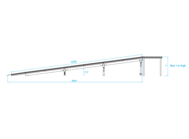PROLYTE SM-RP StageDex ben teleskopisk Ben For StageDex Rampe nivå 3