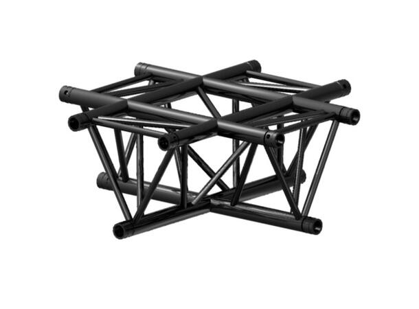 PROLYTE X30D-C016 Trekant hjørne 4-Veis Kryss, Sort, Ø51x2mm, Opp/Ned