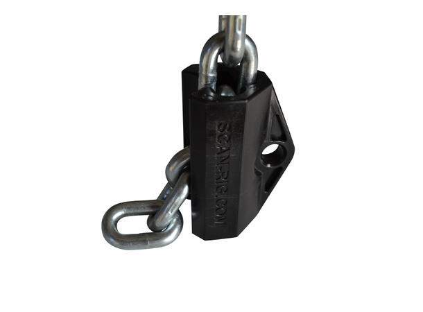 PSRIG Tourslider M, Low friction Sort, for 6,1 - 7,2mm kjetting, POM