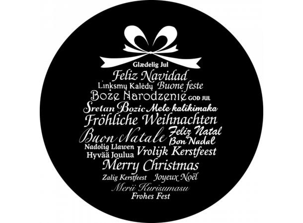Prolights Gobo xmas Typo Greetings 16 F size,  Black and white