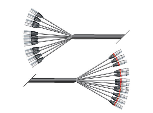SOMMER QMMF Multikabel, 12/00- 300 3m. 12 x XLR Han/Hun. NEUTRIK