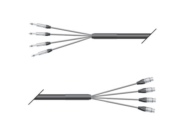 SOMMER QMN5 Multikabel, 04/00- 600 6m. 4 x XLR Hun/TRS Jack. NEUTRIK