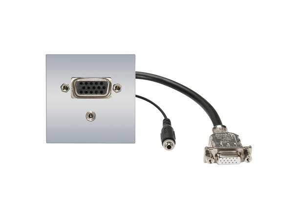 SOMMER W45S-1267 SYSWALL45 Modul Sølvgrå. VGA/3.5mm Minijack. Kabel ut