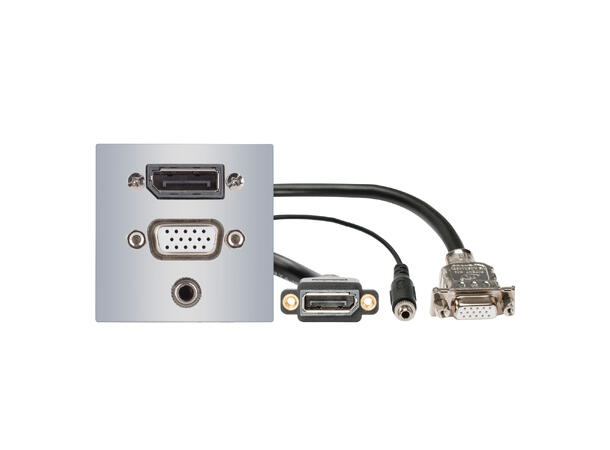 SOMMER W45S-1875 SYSWALL45 Modul Sølvgrå. VGA/DisplayPort/MJ. Kabel ut