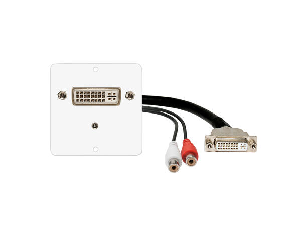 SOMMER W50W-4600 SYSWALL50 Modul Hvit. 1 x DVI/DVI, 1 x 3.5mm MJ/RCA