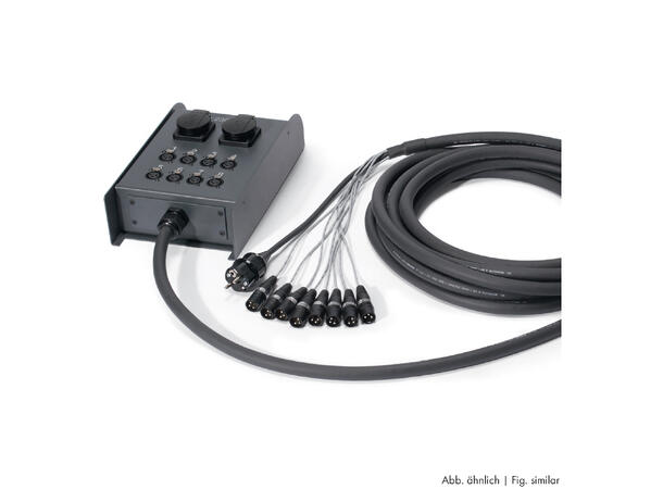 SOMMER XHFJ-M08/00-0500 Multikabel 5m. 8 x 5-pin XLR inn/ut, Strøm