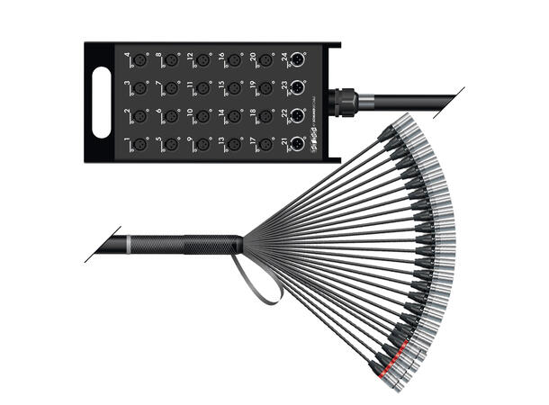 SOMMER XQNF-M24/08-1000 Multikabel 10m. AES/EBU, 24 send, 8 retur