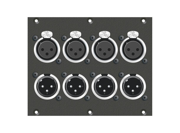 SYSBOXX SYC3-3052 Frontpanel 4x XLR3m + 4x XLR3f