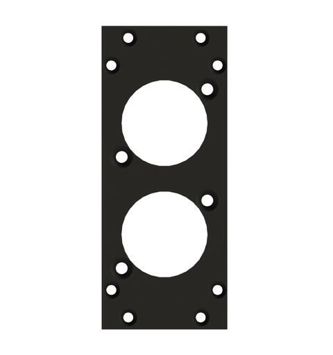 SYSBOXX SYFB21-2D-KP Frontpanel 2x D-hull rotért 90 grader