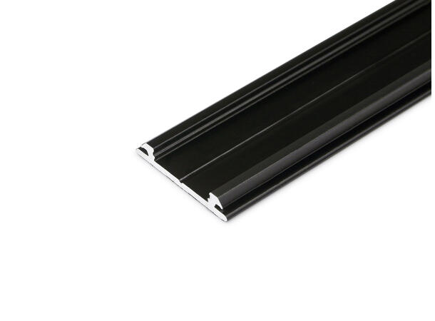 TOPMET Aluprofil ARC12_D 20x3,3mm 2m, Sort, Opal diffusor