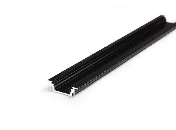 TOPMET Aluprofil GROOVE14_F 28x8mm 2m, Sort, Opal diffusor