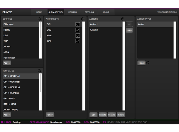 VISUAL PRODUCTIONS IoCORE2 GPIO Interface modul