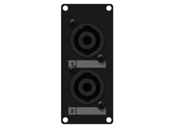CAYMON Casy  1 Space 2 x Speakon 35.5 x 82.1 mm, Sort