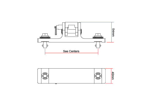 DOUGHTY Space saver omega brakett 142mm For Chauvet. SWL100Kg