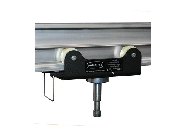 DOUGHTY T85185 Studio rail 80 carriage 4 hjul, 16mm Spigot, SWL200