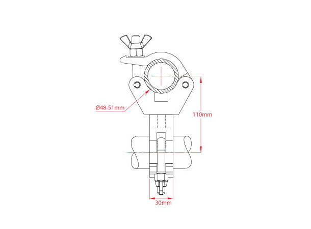 DOUGHTY swivel clamp slim 360° Alu. SWL 750Kg