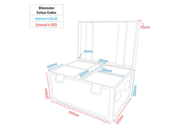 EQUINOX Flightcase for 4 x Fusion Passer 4 x Fusion 100 Spot/ 120Z Wash