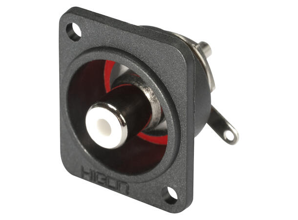 HICON HI-CEFD-RED RCA hun, D-panel Rød fargering. Loddetilkobling