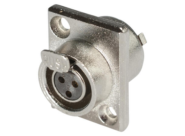 HICON HI-XMEF3 3-pin Mini XLR hun D-panel. Loddetilkobling