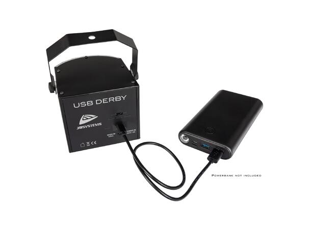 JB SYSTEMS USB DERBY Lyseffekt 4 x 2W LED. USB-C inn. Adapter inkludert
