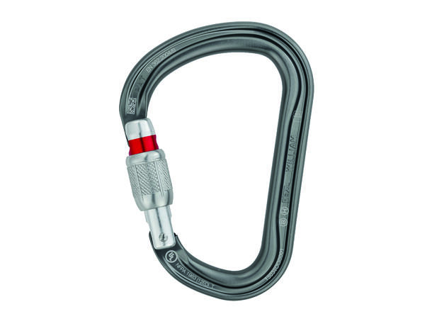 PETZL WILLIAM Karabinkrok med skrulås 27kN, grå, aluminium