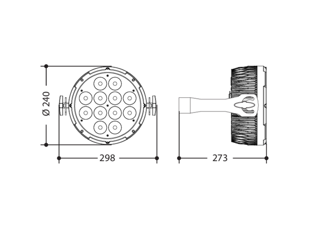 PROLIGHTS LUMIPAR12HPROHD LED Par 12 x12W RGBWA+UV LED
