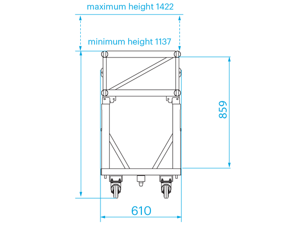 PROLYTE S36PRD2-L244 Trussdolly, 1-del 244cm, Alu, Variabel Høyde, For S36Pr