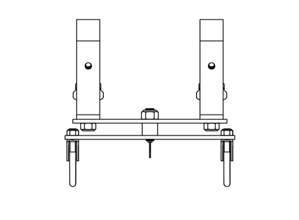 PSRIG Sideben oppheng 2 x U-bolter til 42mm rør