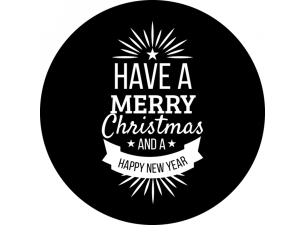Prolights Gobo xmas Typo Greetings 12 G size,  Black and white