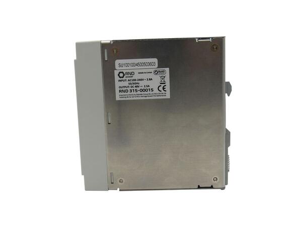 RND Powersupply, DIN-Skinnemontert 48v, 120w, Justerbar