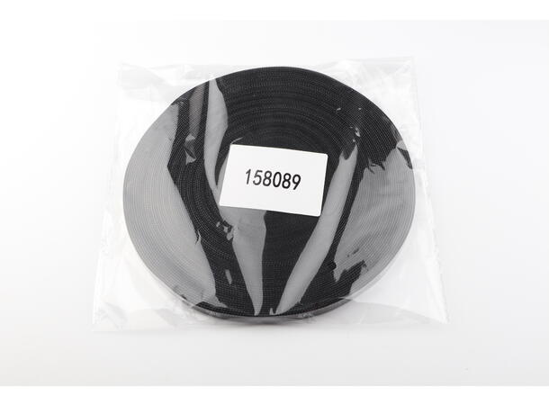 SBL Hook & Loop Borrelås 10mm x 25m Sort. Med SBL Logo