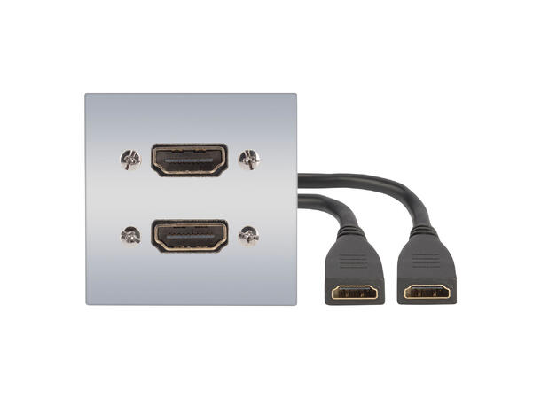 SOMMER W45S-1710 SYSWALL45 Modul Sølvgrå. 2 x HDMI inn, Kabel ut (hun)