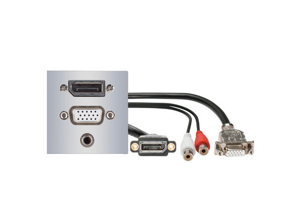 SOMMER W45S-1886 SYSWALL45 Modul Sølvgrå. VGA/DisplayPort/MJ. Kabel ut