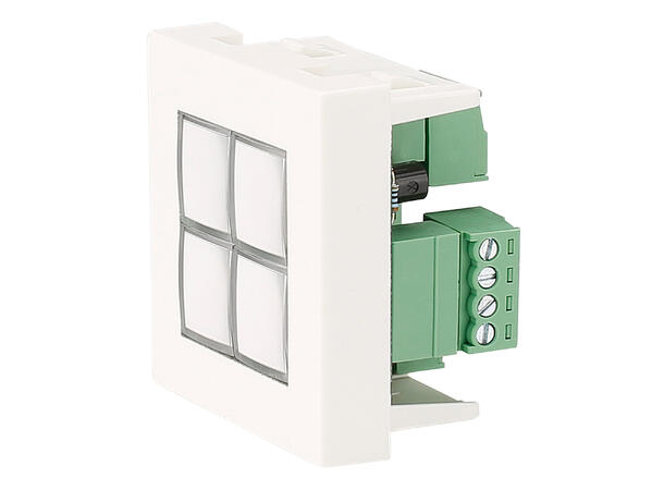 SOMMER W45W-3410 SYSWALL45 Modul Hvit. 4 x Bryter med LED