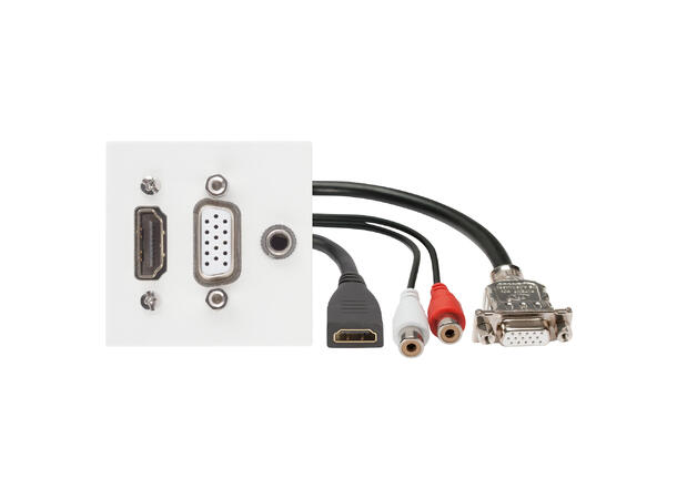 SOMMER W45W-3976 SYSWALL45 Modul Hvit. HDMI/DVI/3.5mm MiJ. Kabel ut