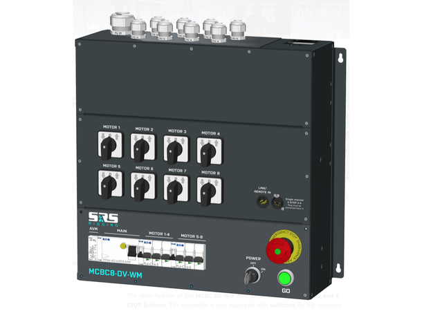 SRS AHD8-LV  motorstyring LVC, 8ch 6U 400V SCT inn,  rekkeklemme+Link