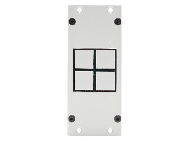 SYSBOXX SYC1-3421-9010 Frontpanel 4 knapper, Hvit, RJ45