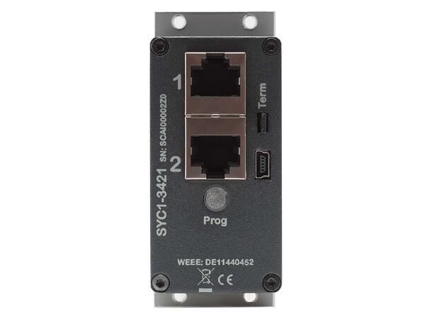 SYSBOXX SYC1-3421-9010 Frontpanel 4 knapper, Hvit, RJ45