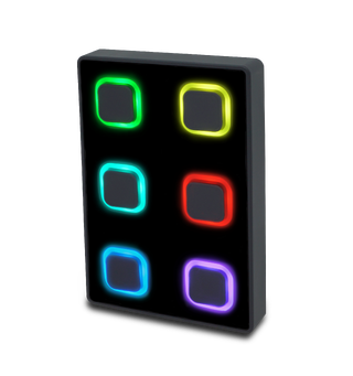 VISUAL PRODUCTIONS B-STATION2 Veggpanel med 6 programmerbare knapper