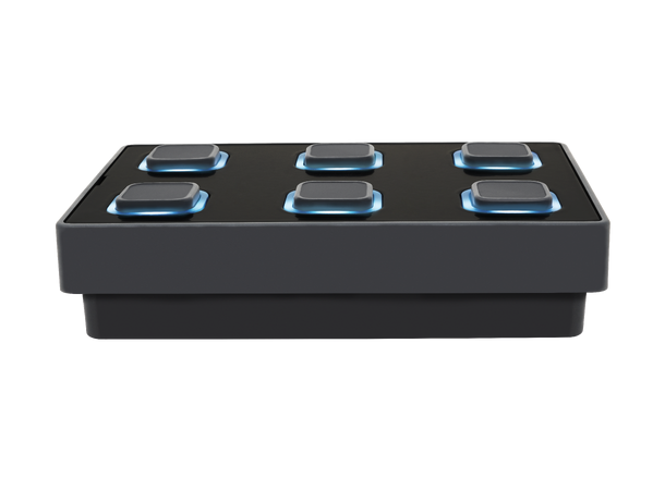 VISUAL PRODUCTIONS B-STATION2 Veggpanel med 6 programmerbare knapper