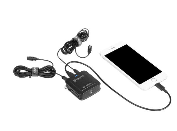 BOYA BY-DM20 dobbel myggmikr. m/mikser Interface for IOS/Android og PC/Mac